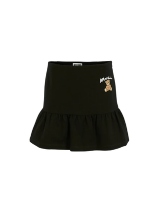 Moschino gonna corta bambina con balza nero HDJ03W-LJA00 60100 MOSCHINO 