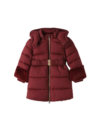 iDo piumino lungo bambina con cappuccio bordeaux 4F278 2552 iDO 