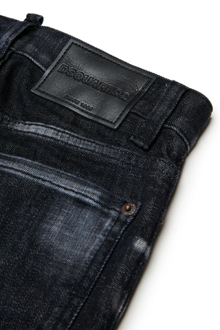 Dsquared2 jeans bambino slim lavaggio nero