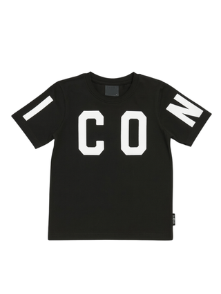 Icon T-shirt bambino manica corta nero IBKS00762 9000 ICON