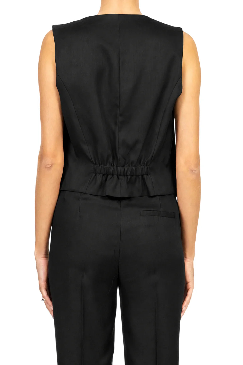 Vicolo gilet donna in lyocell nero