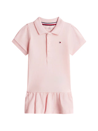 Tommy Hilfiger abito neonata in piquè rosa