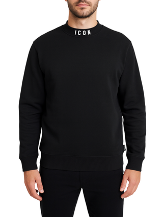 Icon felpa uomo con logo nero ICUF2W6F053 NERO ICON