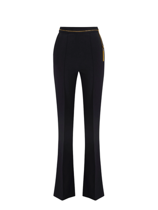 Elisabetta Franchi pantaloni a zampa in crepe nero PA14157E2 110 ELISABETTA FRANCHI 