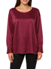 Alessandro Legora blusa in seta manica luna borgogna