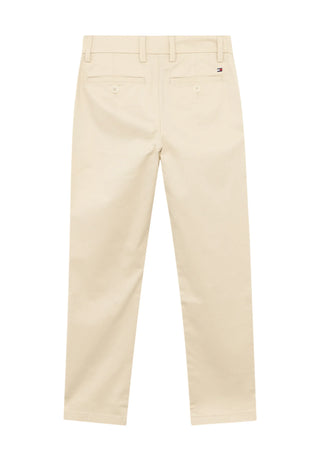 Tommy Hilfiger pantaloni chino bambino slim beige chiaro