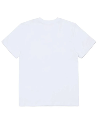 Diesel T-shirt manica corta con patch logato bianco