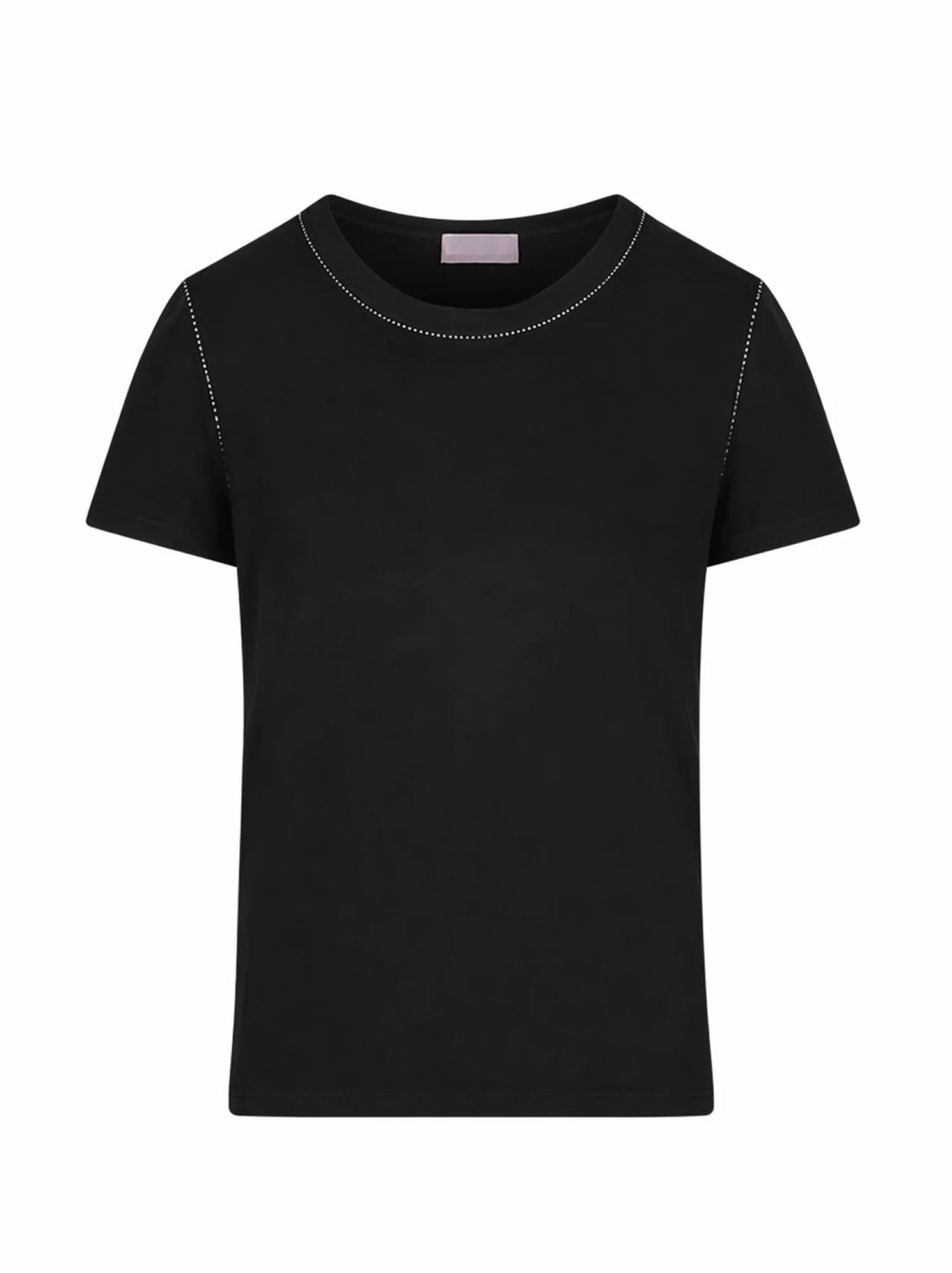 Sandro Ferrone T-shirt manica corta donna con strass nero