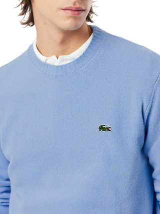 Lacoste maglia uomo in lana celeste