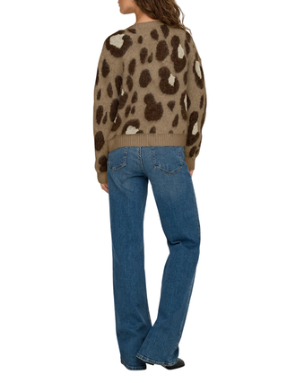 Only cardigan misto lana in fantasia marrone 15353090 COCOA CREME-CHESTNUT-BISCO ONLY