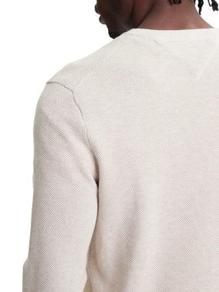 Tommy Hilfiger maglia tramata uomo in cotone avorio