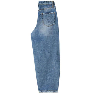 Patrizia Pepe jeans bambina ballon con strappi lavaggio blu