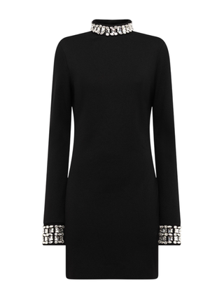 Blugirl abito corto con dettagli gioiello nero RF5278J4762 22222 BLUGIRL 