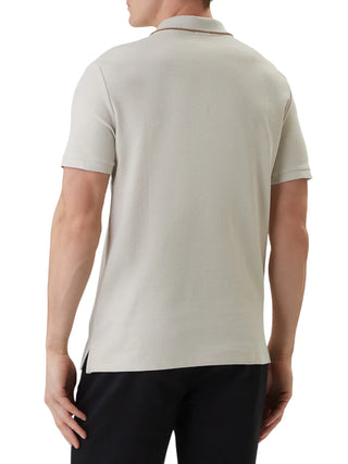 Calvin Klein polo in piquè uomo manica corta beige chiaro