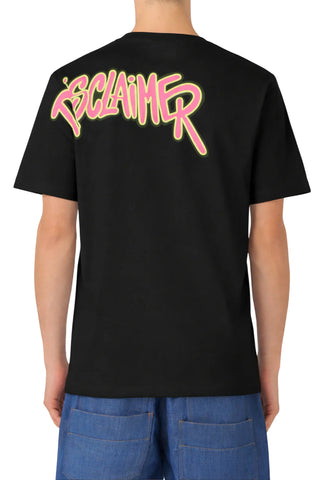 Disclaimer T-shirt uomo in jersey con logo posteriore nero