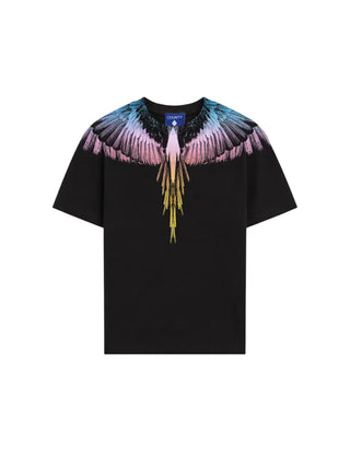 County of Milan T-shirt bambina manica corta stampa iconica nero S6CMJGTH071 110 COUNTY OF MILAN KIDS