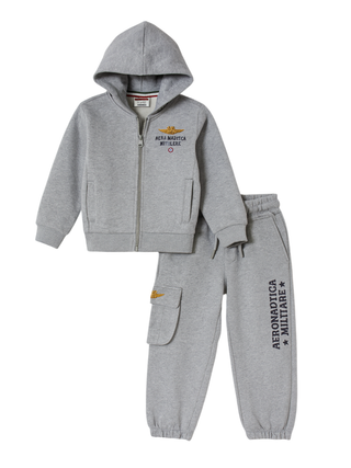 Aeronautica Militare completo bambino felpa e pantaloni grigio 252TF0007A G04 AERONAUTICA MILITARE