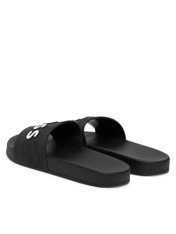 Boss ciabatte bambino con logo nero