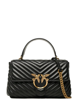 Pinko borsa Love Lady Puff Classic chevron nero oro 100043-A0GK Z99Q PINKO 