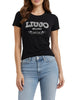Liu Jo T-shirt manica corta con logo gioiello nero