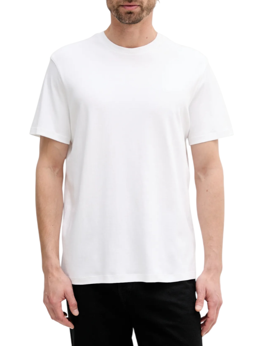 Calvin Klein T-shirt manica corta in cotone Pima bianco