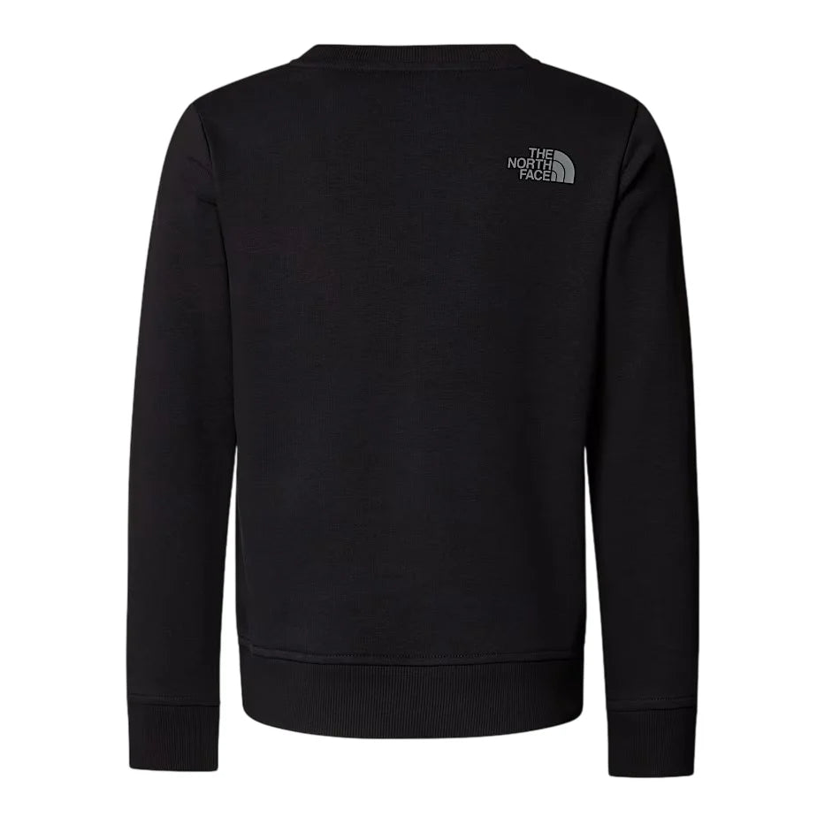 The North Face felpa unisex bambino con logo nero