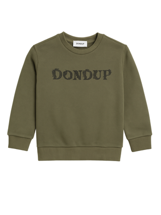 Dondup felpa bambino con logo verde militare DMFE0220FF006 1017 DONDUP