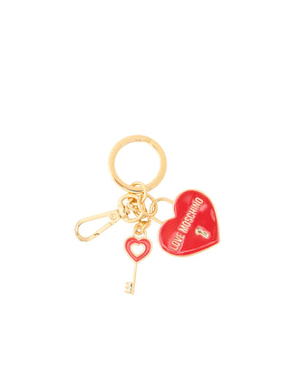 Love Moschino portachiavi con lucchetto Heart oro rossoLove Moschino portachiavi con lucchetto Heart oro rosso