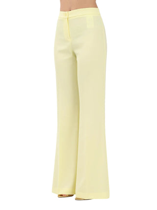 Vicolo pantaloni flare in tessuto tecnico giallo
