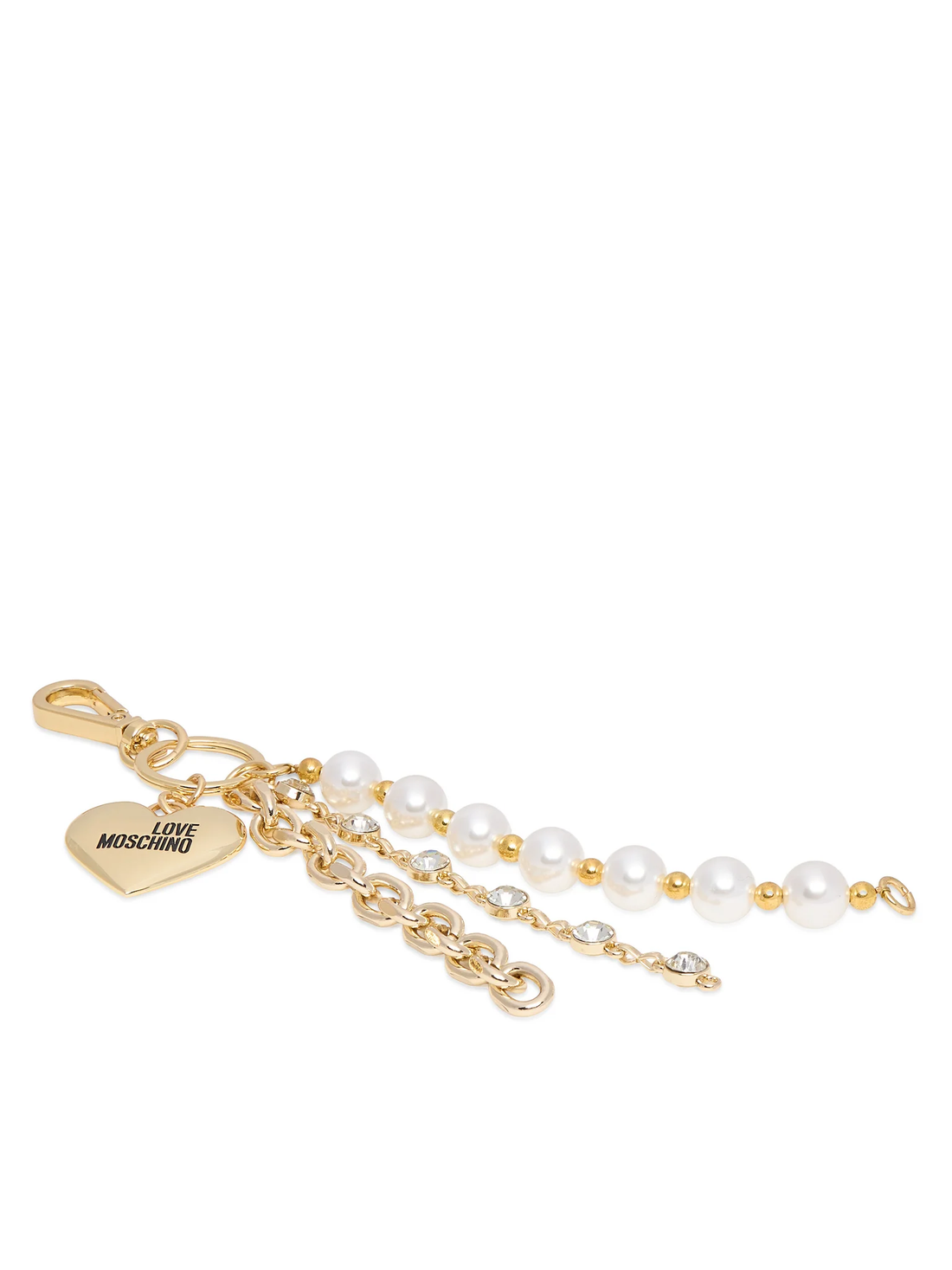 Love Moschino portachiavi con applicazioni gioiello oro