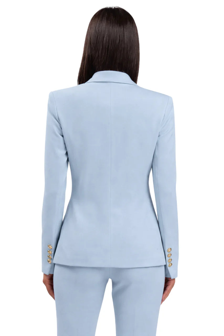 Silence giacca blazer doppiopetto celeste
