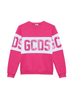 Gcds felpa bambina con banda logo fucsia