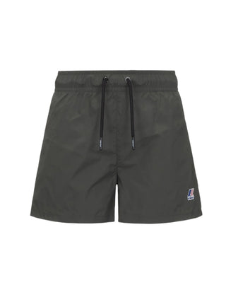 K-way boxer mare bambino in nylon verde militare