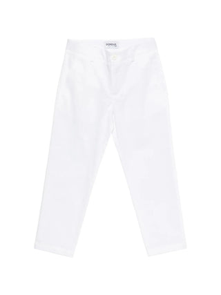 Dondup pantaloni bambino in gabardina bianco