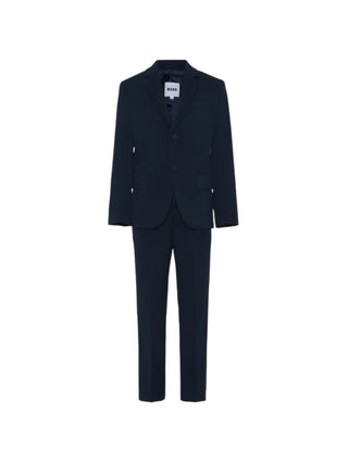 Boss completo elegante bambino giacca e pantaloni blu