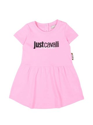 Just Cavalli abito neonata Akkay con logo rosa