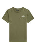 The North Face T-shirt bambino manica corta verde militare
