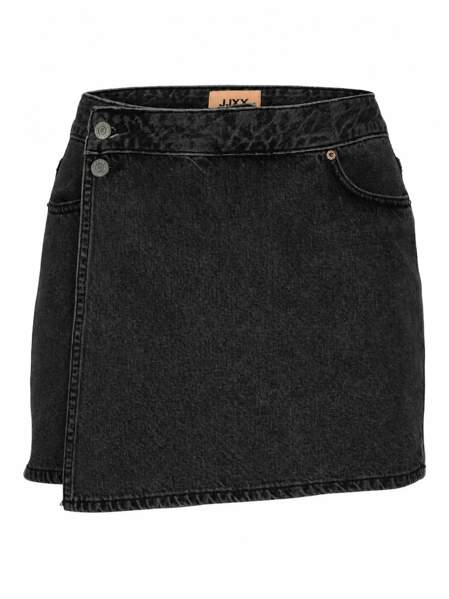 Jjxx gonna pantalone corta donna in denim lavaggio nero