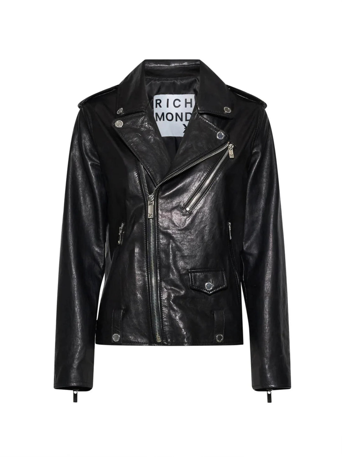 John Richmond giubbino uomo in pelle Dagon nero