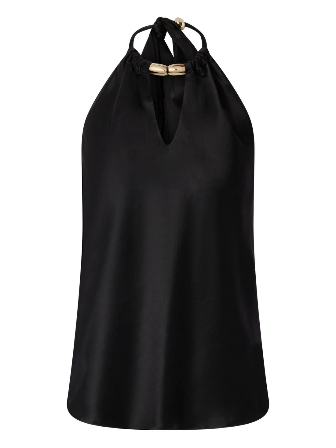 Pinko top Briscola in raso nero