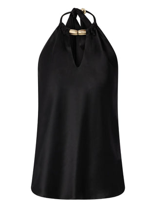Pinko top Briscola in raso nero 105614-A2RA Z99 PINKO 