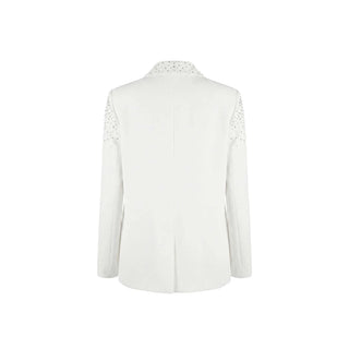 Patrizia Pepe giacca blazer bambina con strass panna