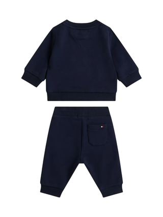 Tommy Hilfiger completo neonato con logo blu