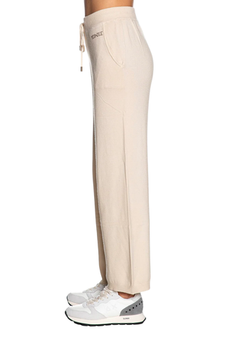 Yez Zee pantaloni in maglia gamba larga beige P369-RU00 0222 YES-ZEE 