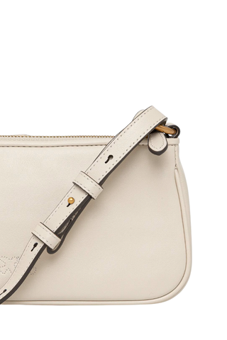 Pinko borsa a tracolla Half Moon bianco