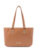 Love Moschino borsa a spalla in ecopelle martellata cuoio