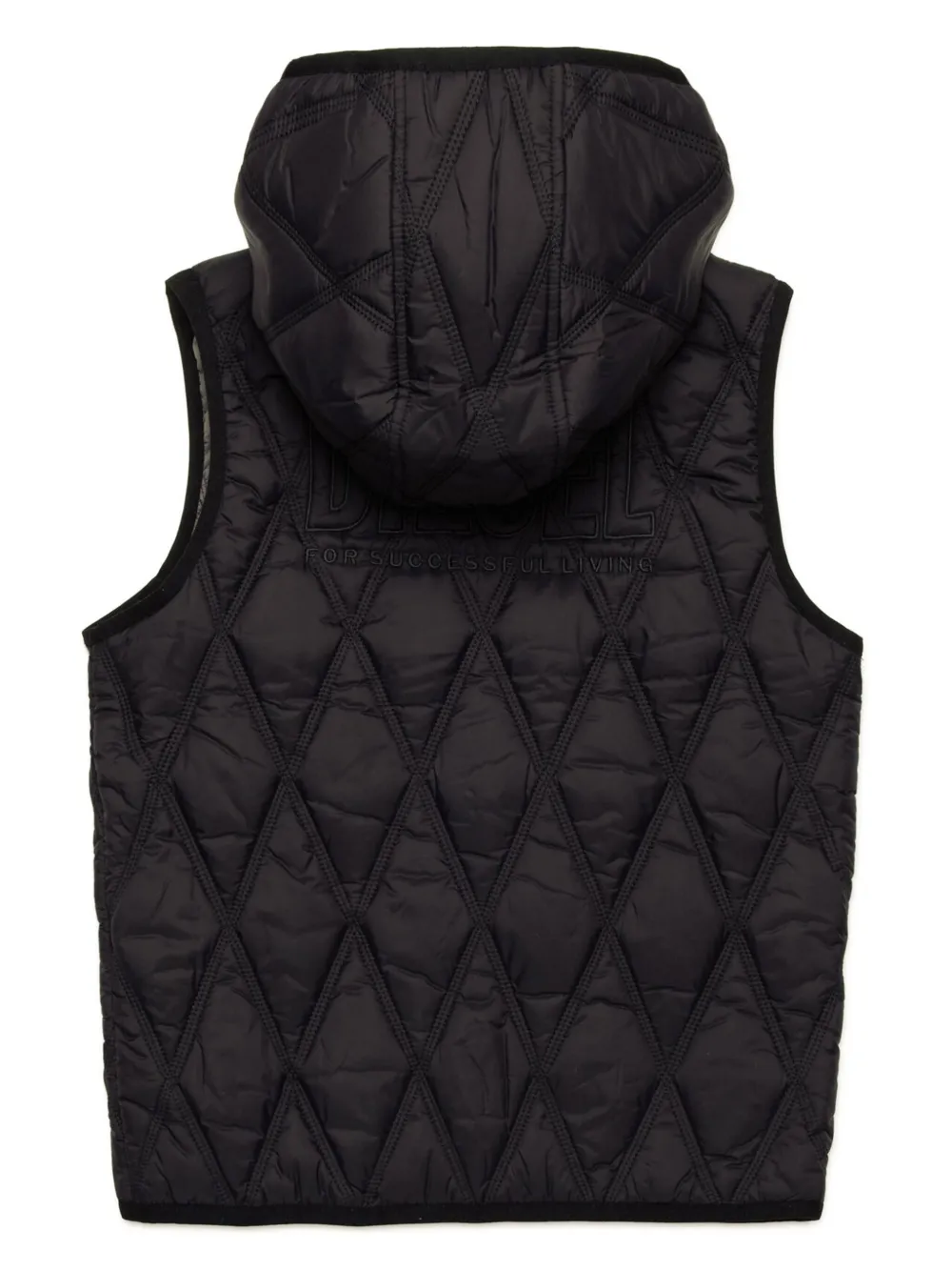 Diesel gilet imbottito con cappuccio Jfossir nero