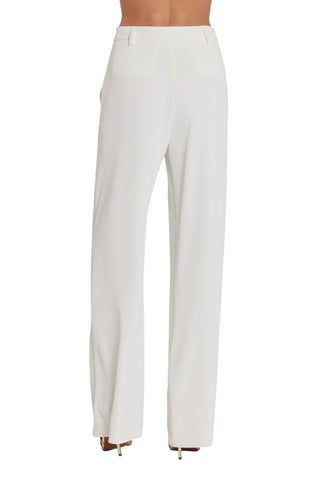 Relish pantaloni palazzo Avezam con applicazioni gioiello panna