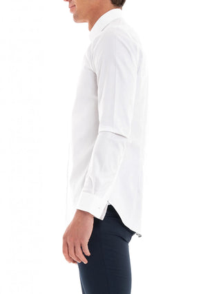Michael Kors camicia slim fit manica lunga bianco