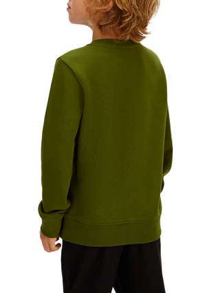 Calvin Klein Jeans felpa bambino minimal logo verde